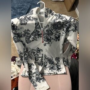 Lululemon White and Black Paisley Jacket